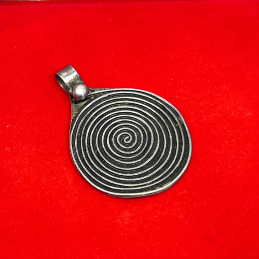Mystical Spiral Necklace – Handmade Silver Talisman Jewelry