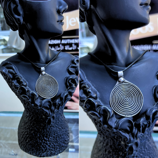 Mystical Spiral Necklace – Handmade Silver Talisman Jewelry
