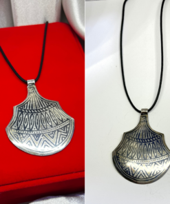 Exclusive Tuareg Necklace Men – Handmade Silver Talisman Pendant