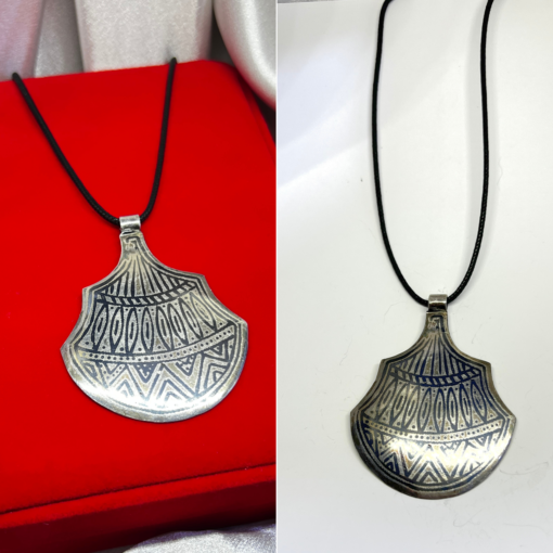 Exclusive Tuareg Necklace Men – Handmade Silver Talisman Pendant