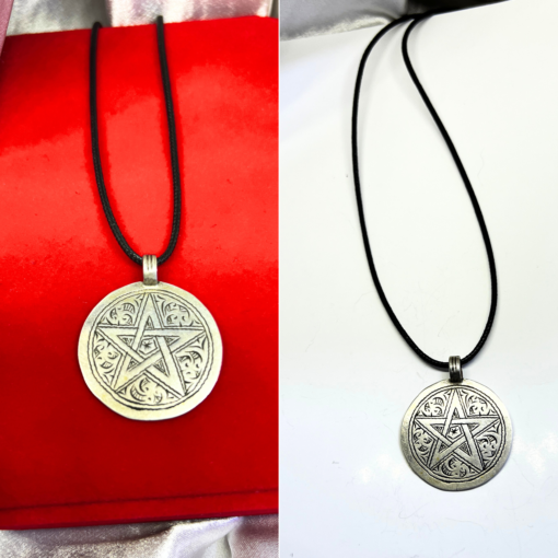 Bold Moroccan Flag Necklace – Handmade Silver Pendant with Heritage