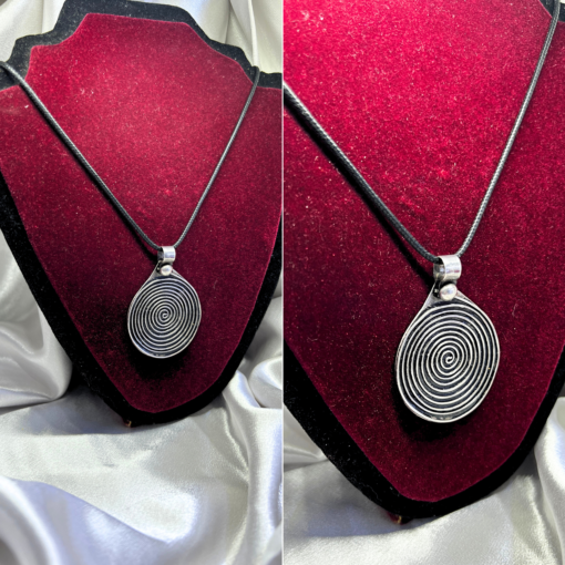 Mystical Spiral Necklace – Handmade Silver Talisman Jewelry